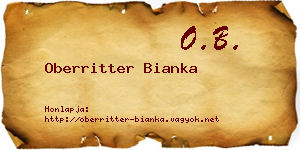 Oberritter Bianka névjegykártya
